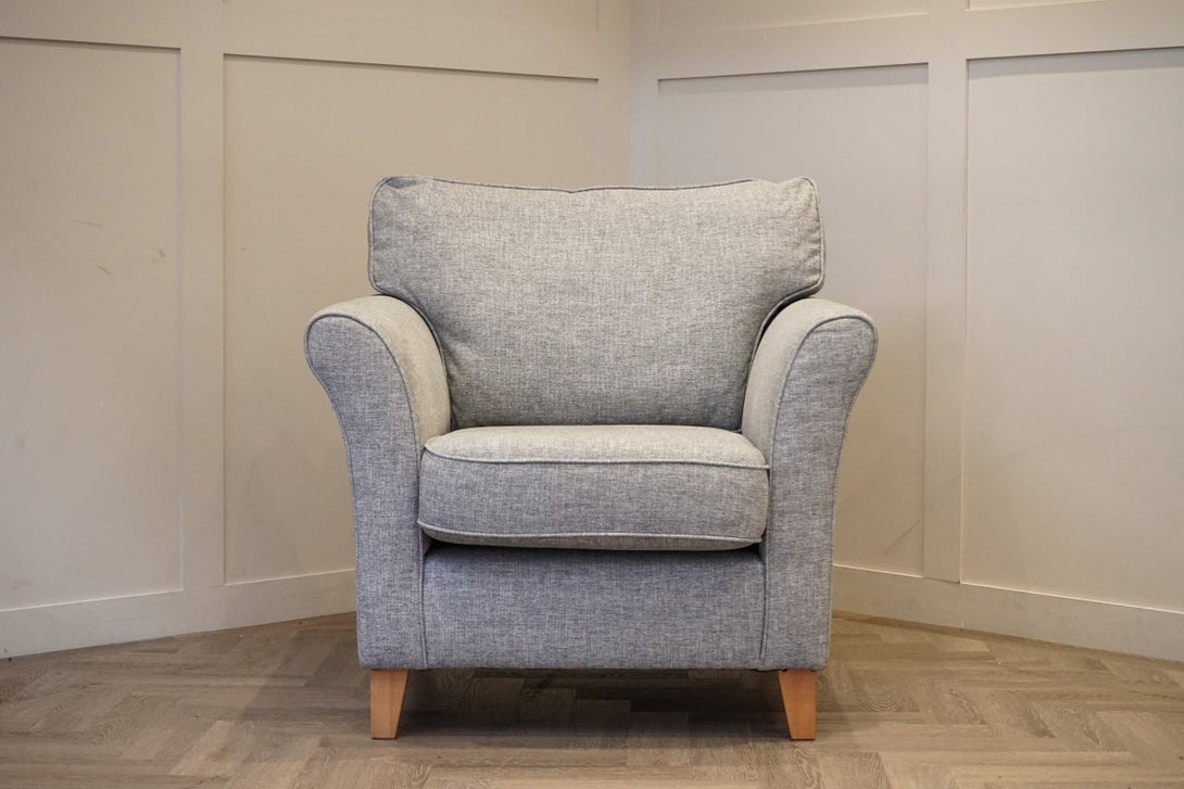 Charlotte II Armchair, Aquaclean Connie Grey