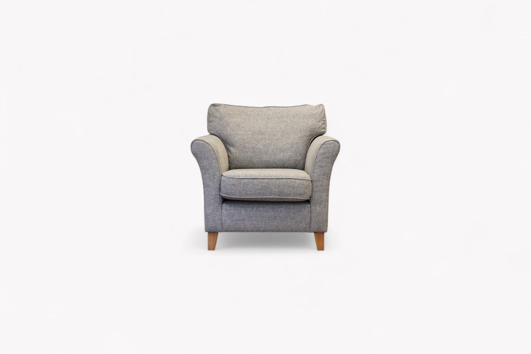 Charlotte II Armchair, Aquaclean Connie Grey