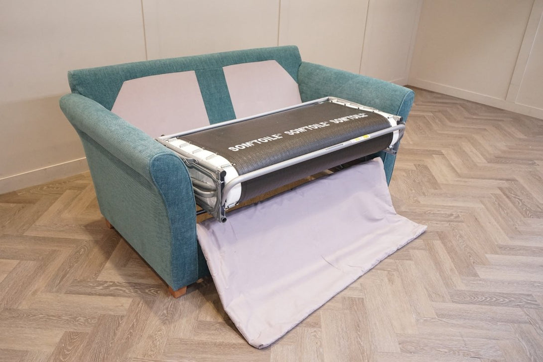 Charlotte II Fabric Sofa Bed, Easy Clean Chenille Teal