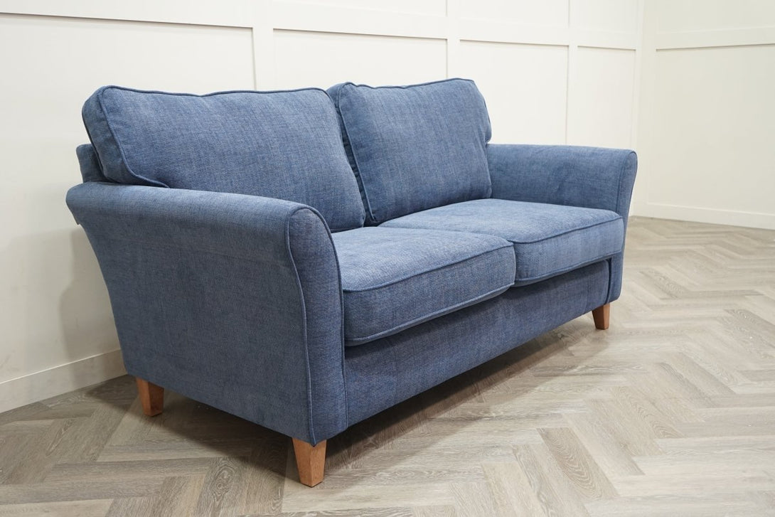 Charlotte II Large 3 Seater Sofa, Chunky Chenille Navy