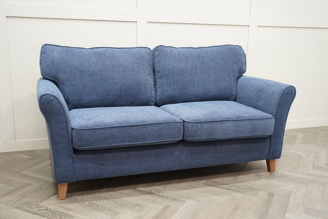 Charlotte II Large 3 Seater Sofa, Chunky Chenille Navy