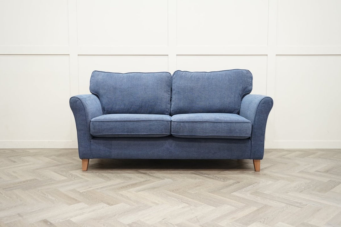 Charlotte II Large 3 Seater Sofa, Chunky Chenille Navy
