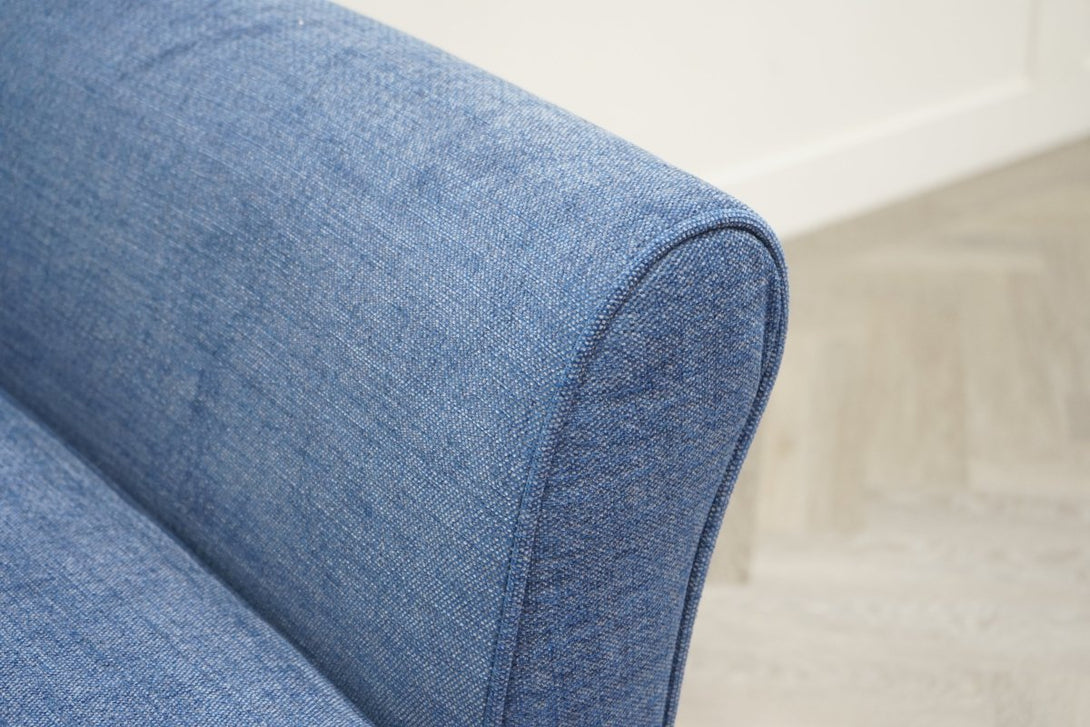 Charlotte II Large 3 Seater Sofa, Chunky Chenille Navy