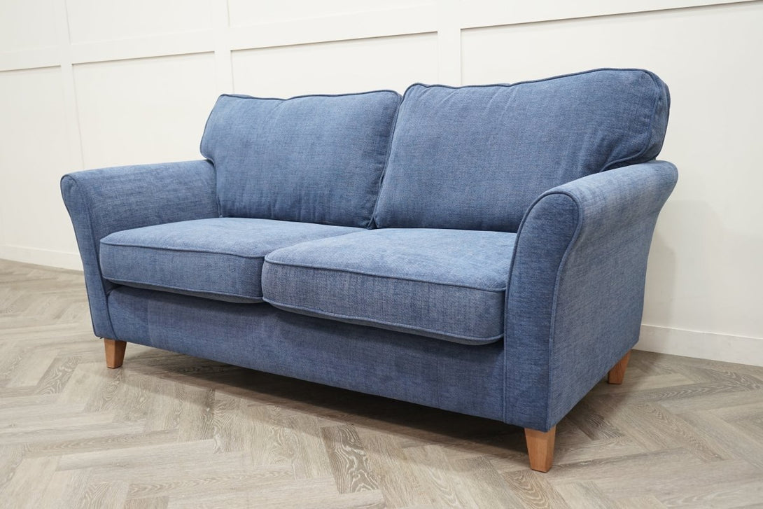 Charlotte II Large 3 Seater Sofa, Chunky Chenille Navy