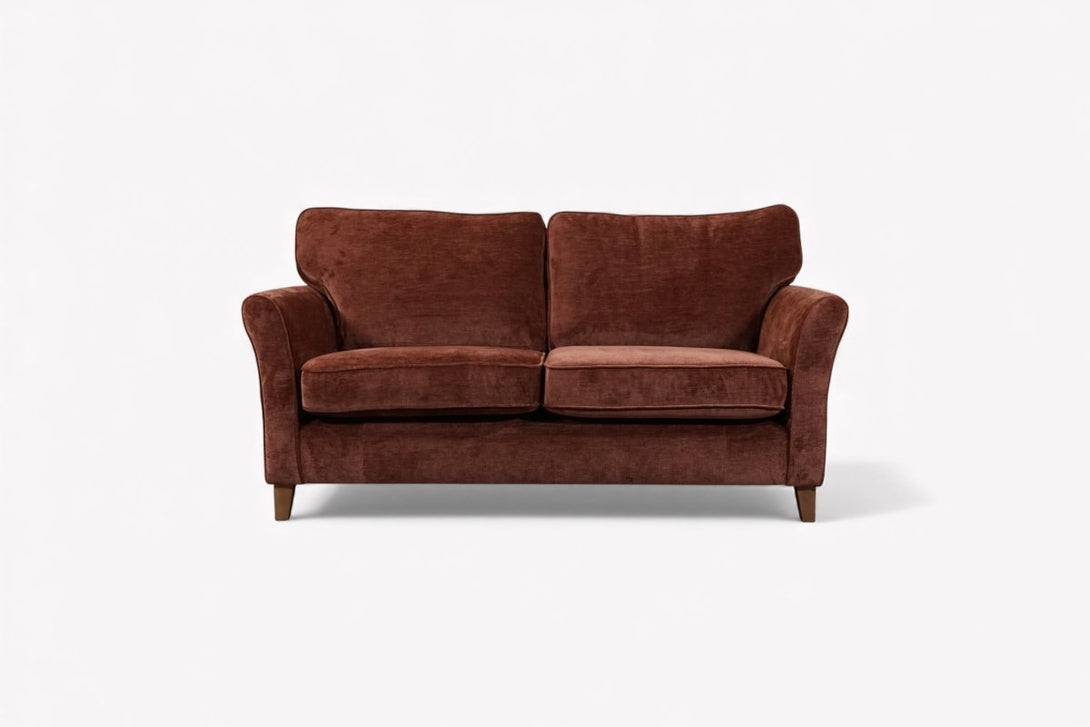 Charlotte II Large 3 Seater Sofa, Plush Chenille Auburn