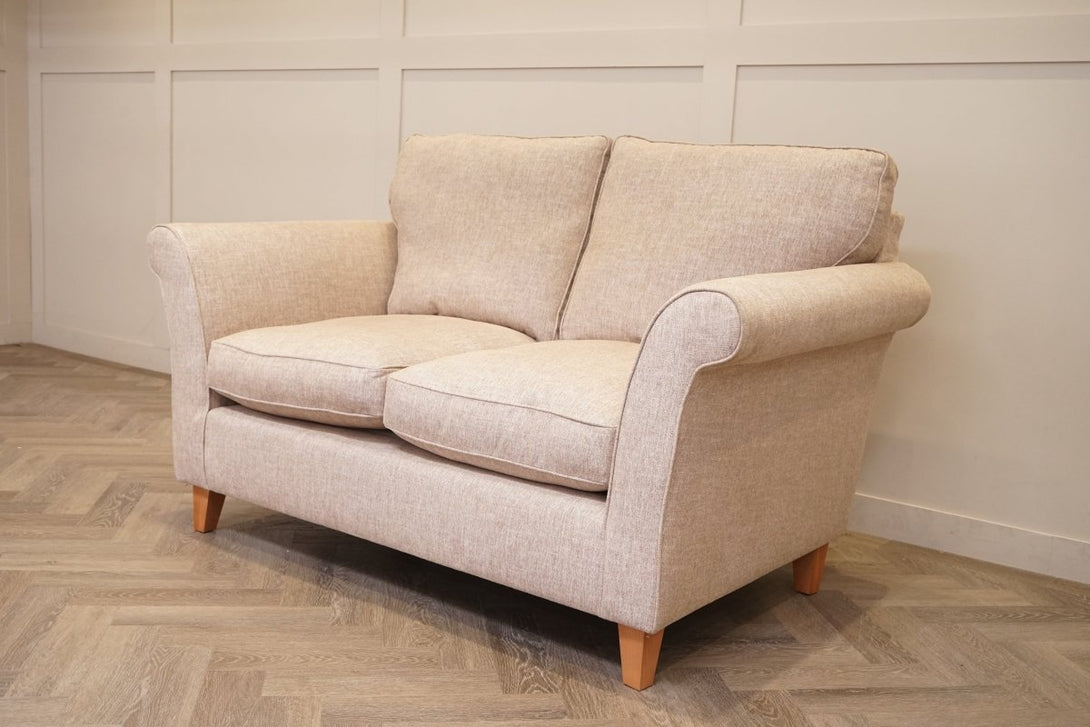 Charlotte II Small 2 Seater Sofa, Aquaclean Aston Natural