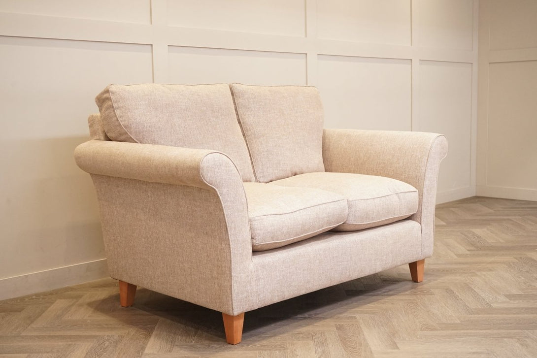 Charlotte II Small 2 Seater Sofa, Aquaclean Aston Natural
