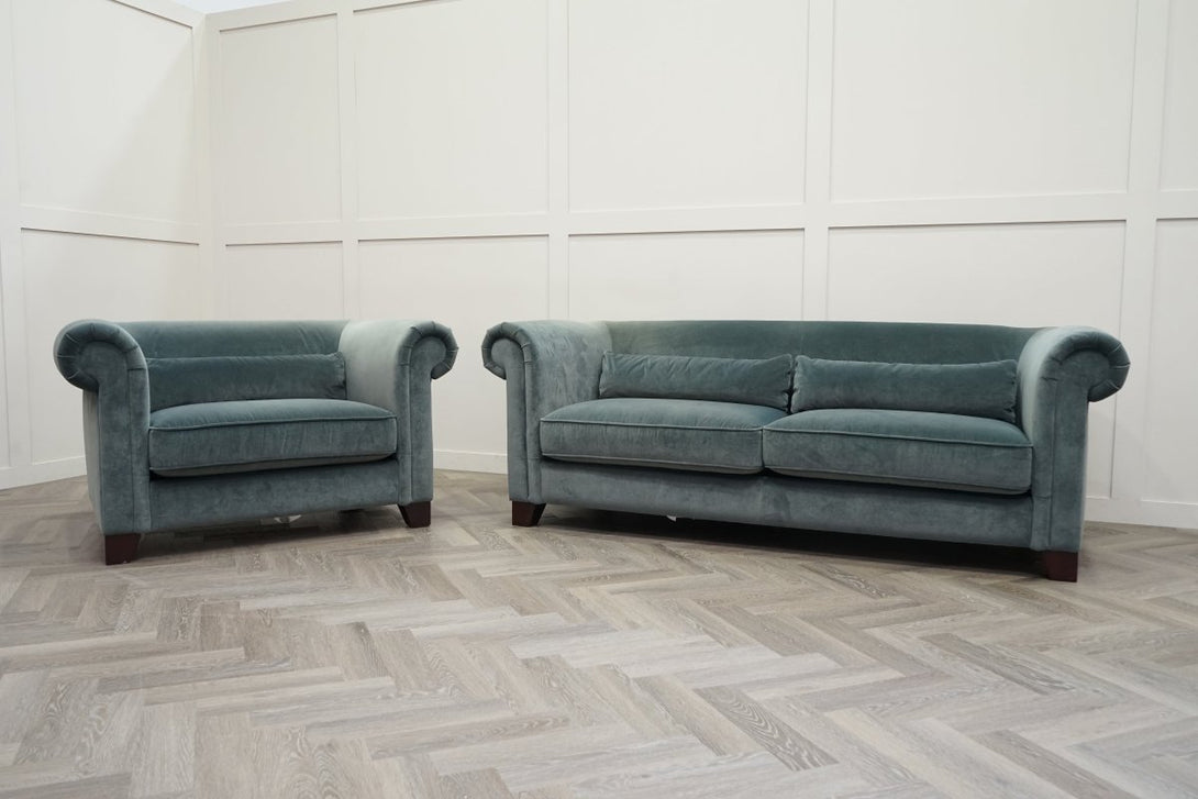 Chester 3 Seater & Snuggle Chair, Sage Green