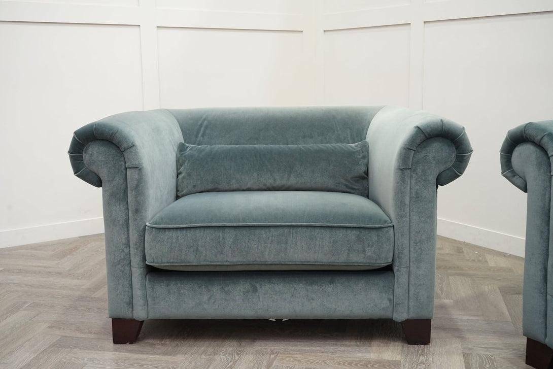 Chester 3 Seater & Snuggle Chair, Sage Green
