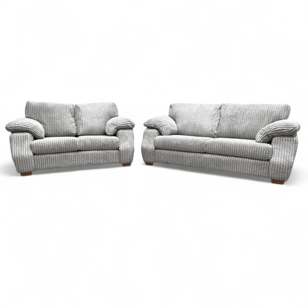 Claudia 3 + 2 Seater Sofas, Super Jumbo Cord Mink