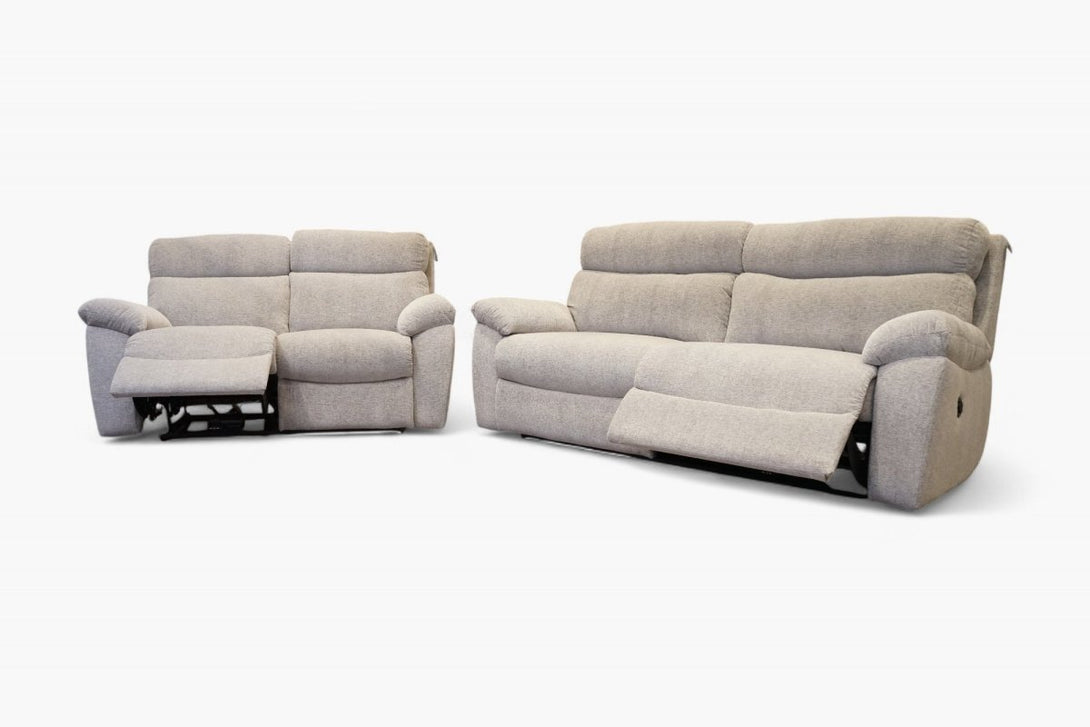 Cloud 3 + 2 Seater Sofa Set, Chenille Silver