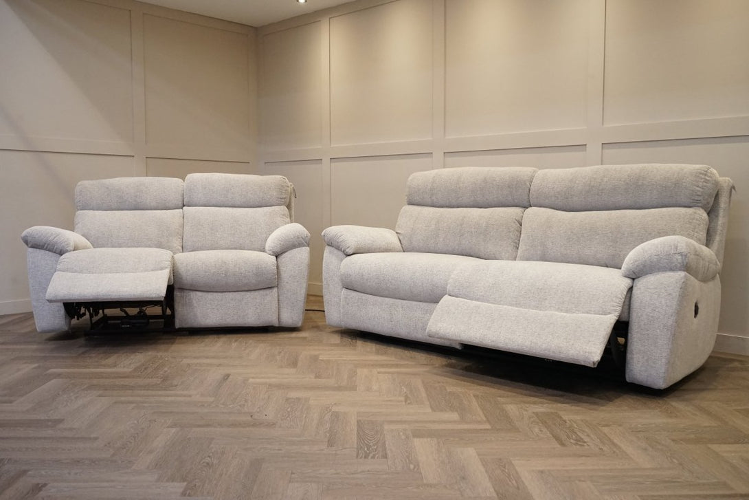 Cloud 3 + 2 Seater Sofa Set, Chenille Silver