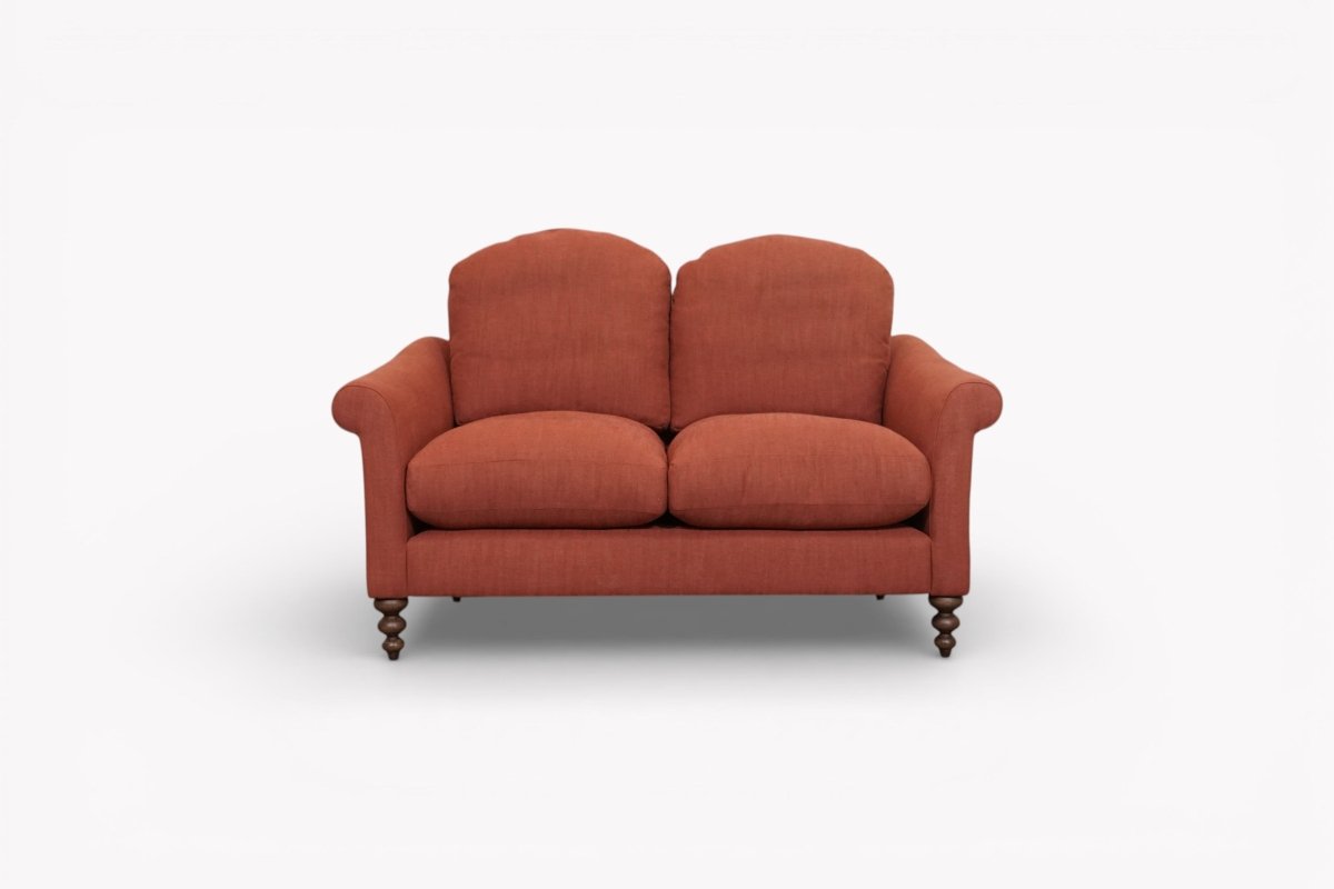Clover Small 2 Seater Sofa, Relaxed Linen Auburn