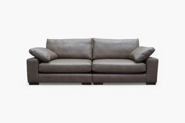 Coco 4 Seater Leather Sofa, Mushroom