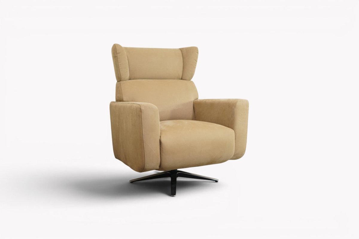 Collini Swivel Chair, Nubuck Latte
