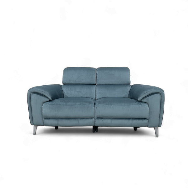 Colorado 2 Seater Power Reclining Sofa / Power Headrests, Velvet Ocean Blue