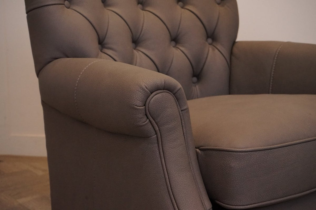 Columbus Accent Armchair, Liimestone Leather