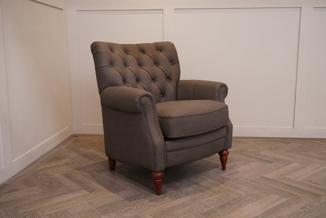 Columbus Accent Armchair, Liimestone Leather
