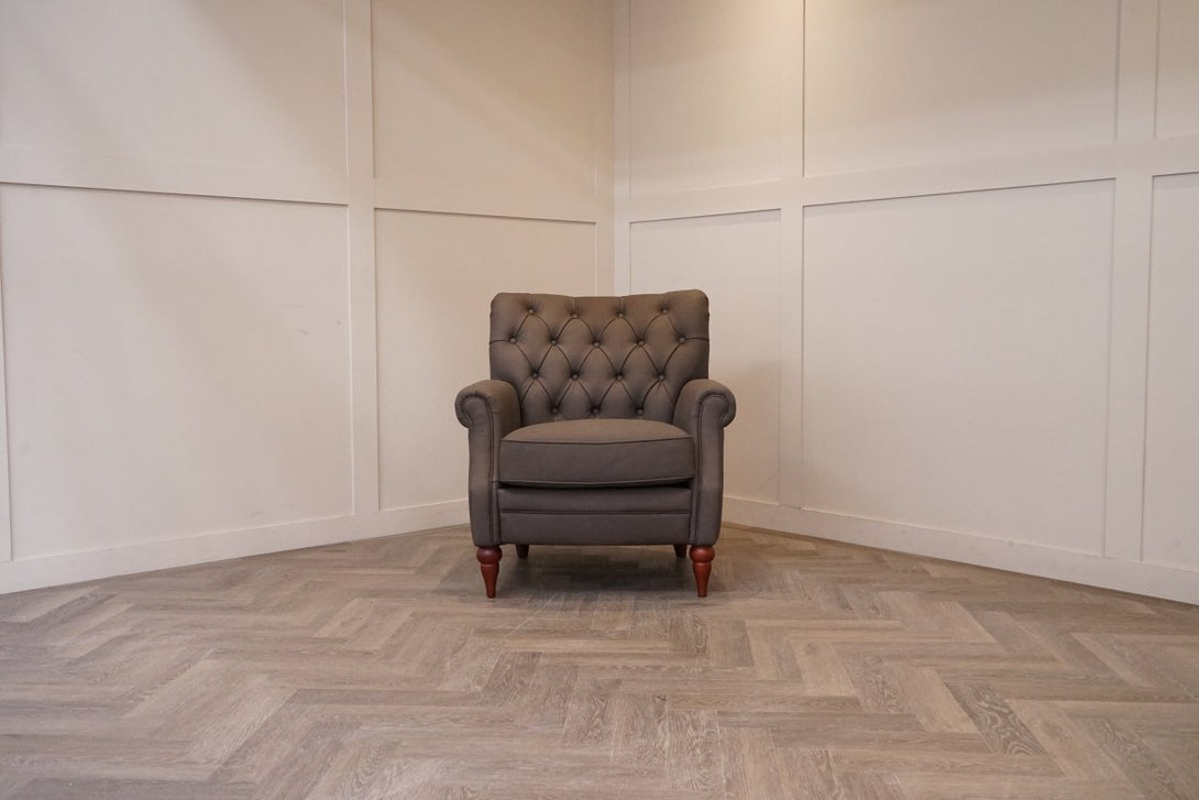 Columbus Accent Armchair, Liimestone Leather
