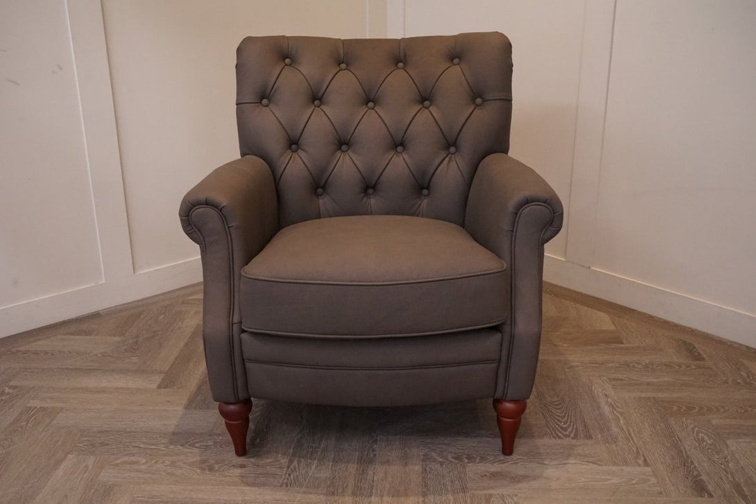 Columbus Accent Armchair, Liimestone Leather