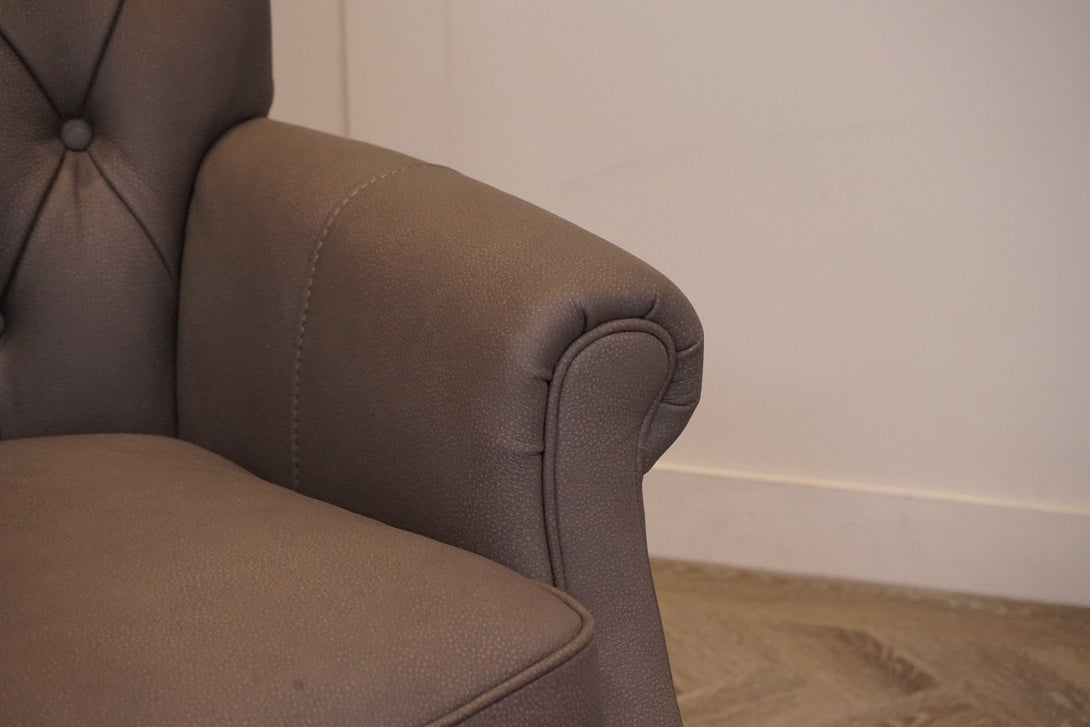 Columbus Accent Armchair, Liimestone Leather
