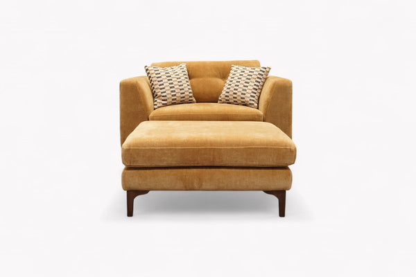 Conza Loveseat Sofa & Footstool, Dusk Rust