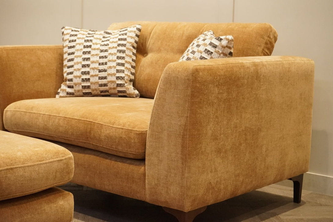 Conza Loveseat Sofa & Footstool, Dusk Rust