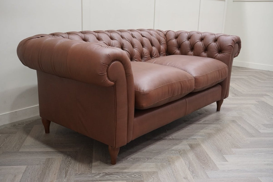 Cromwell Large 3 Seater Leather Sofa, Premium Cocoa