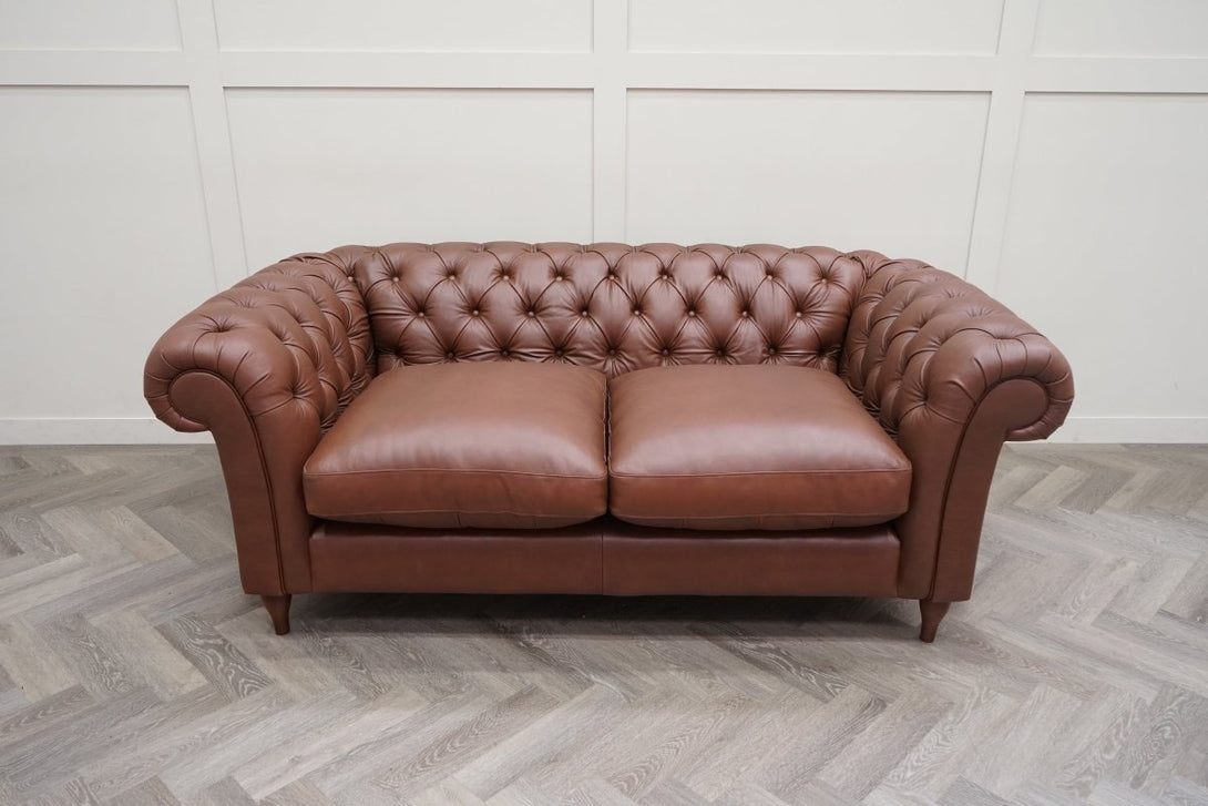 Cromwell Large 3 Seater Leather Sofa, Premium Cocoa