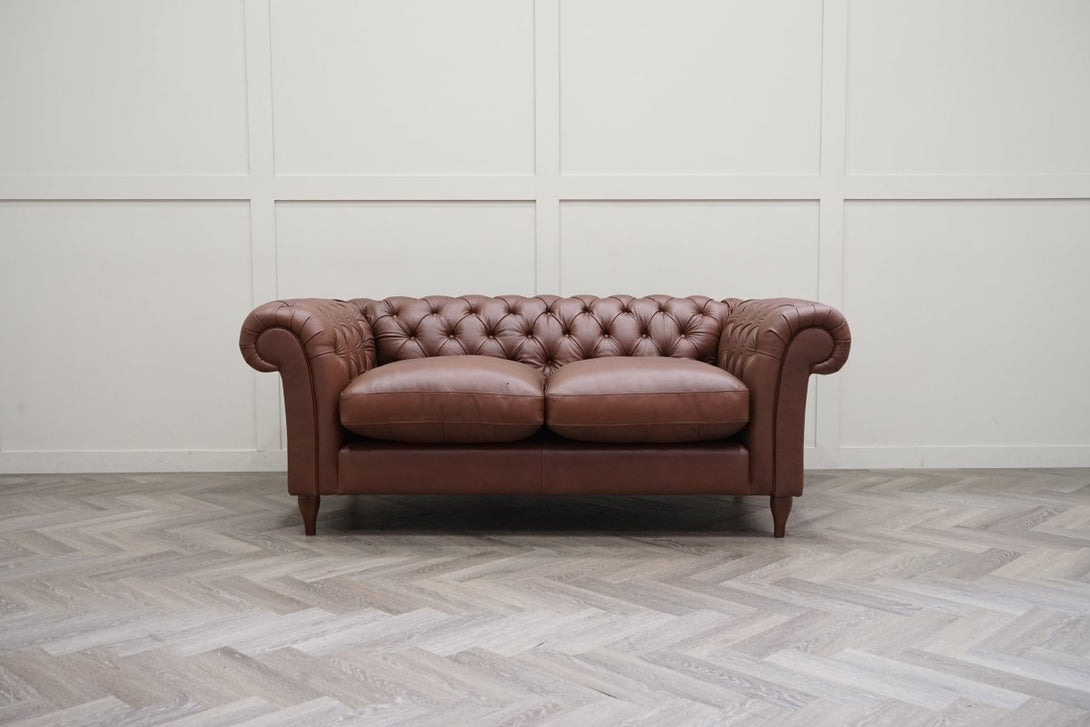 Cromwell Large 3 Seater Leather Sofa, Premium Cocoa
