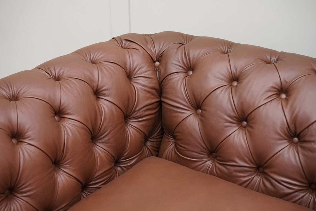 Cromwell Large 3 Seater Leather Sofa, Premium Cocoa