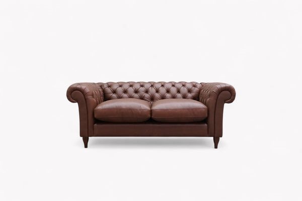 Cromwell Large 3 Seater Leather Sofa, Premium Cocoa