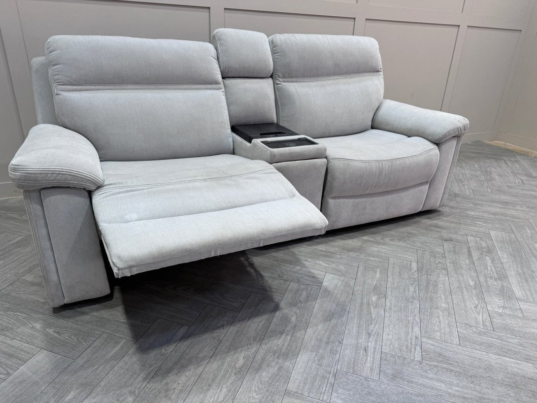 Dallas 3 Seater Power Recliner Sofa, Pale Grey