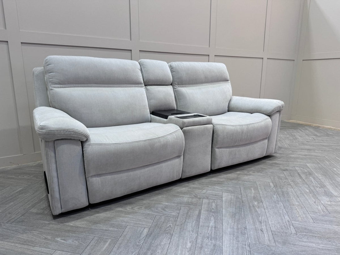 Dallas 3 Seater Power Recliner Sofa, Pale Grey