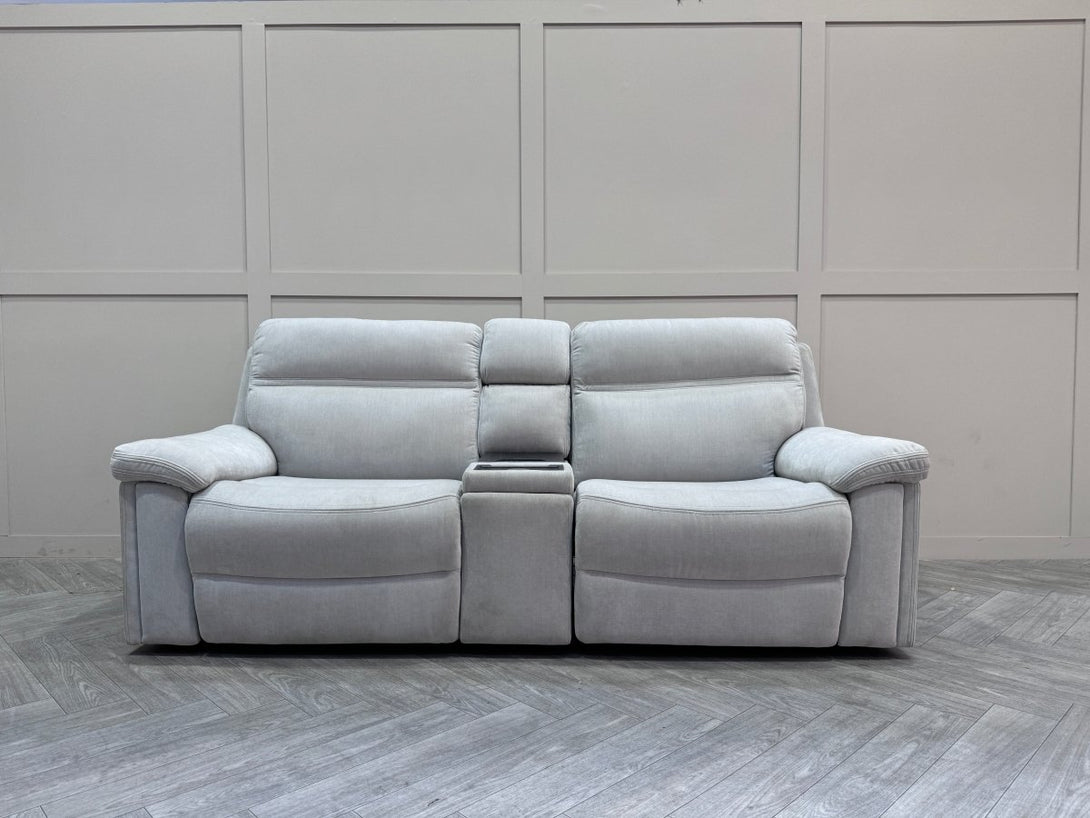 Dallas 3 Seater Power Recliner Sofa, Pale Grey