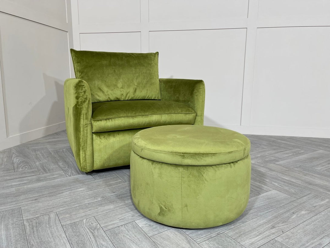 Dar Swivel Chair, Velvet Fresco