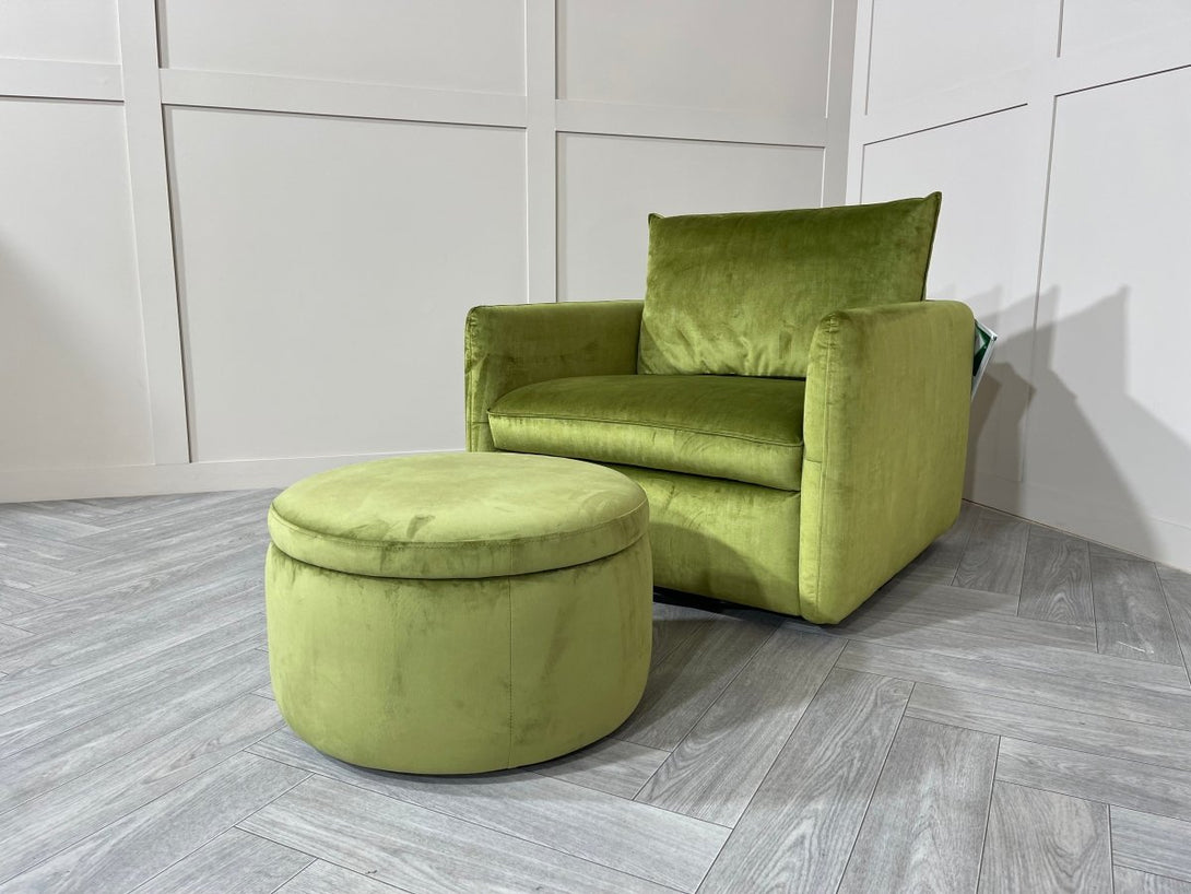 Dar Swivel Chair, Velvet Fresco