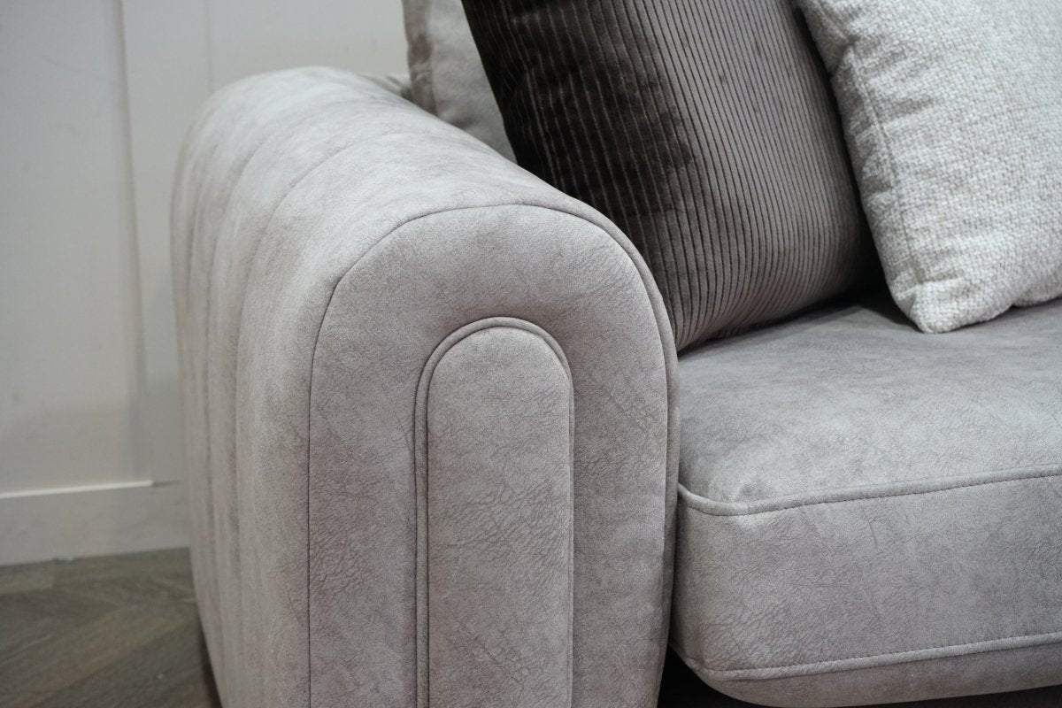 Devine 4 Seater Split Sofa, Gemini Silver