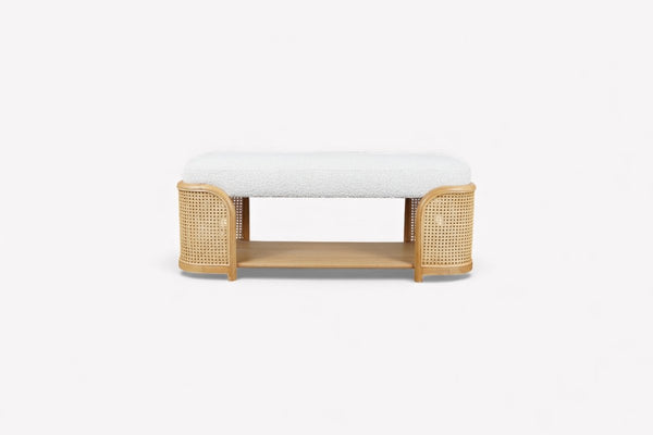 Dime Bench, Cream Boucle