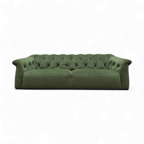 Domicil Chester Large 3 Seater Sofa, Olive Velvet