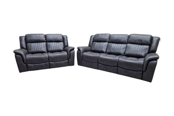 Domino Power Reclining 3 + 2 Seater Sofa, Resilience Chocolate Fabric