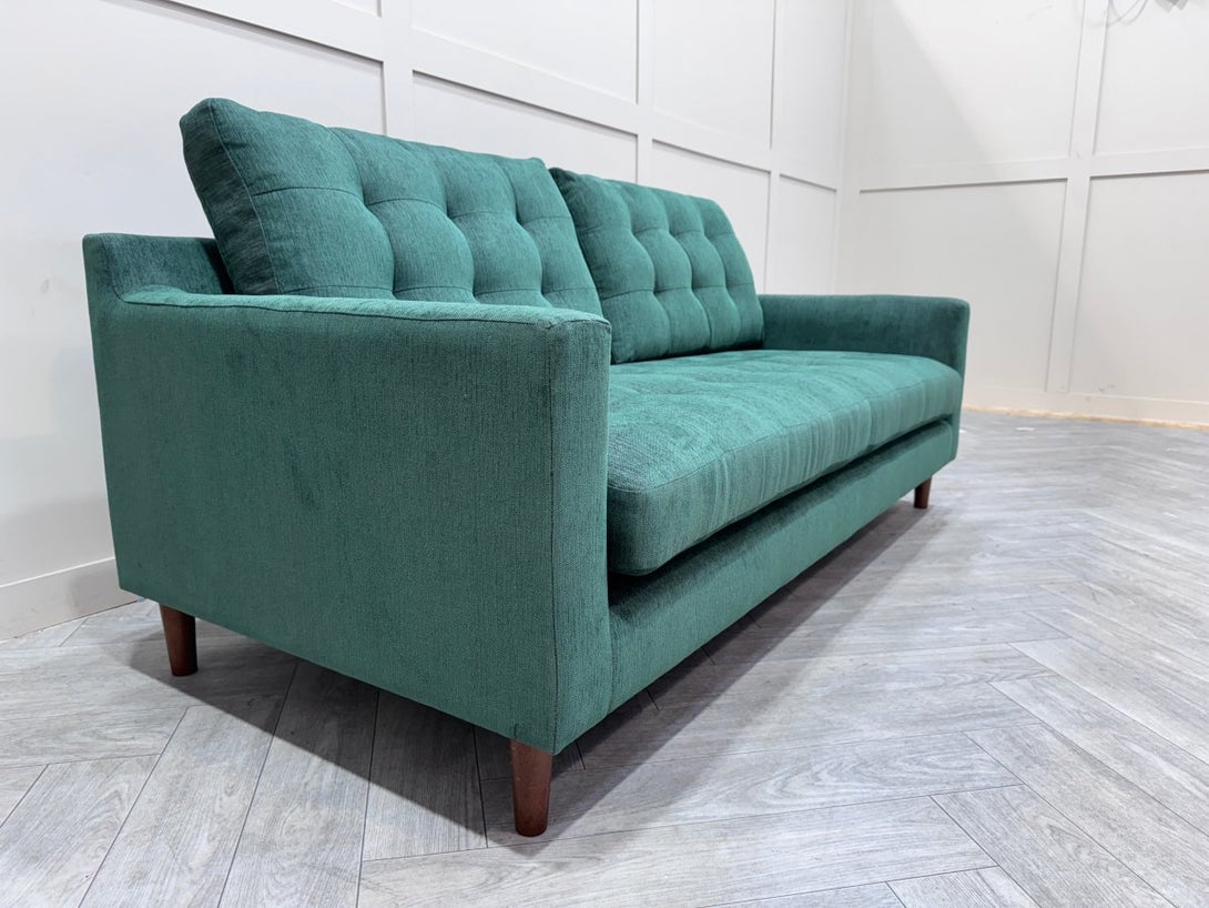 Draper II Large 3 Seater Sofa & Armchair, Brushed Tweed Green