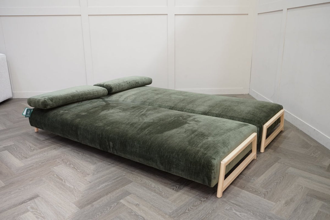Duplet Daybed, Plush Chenille Moss Green