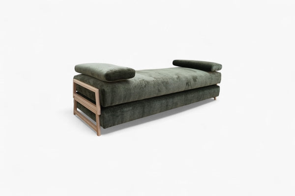 Duplet Daybed, Plush Chenille Moss Green