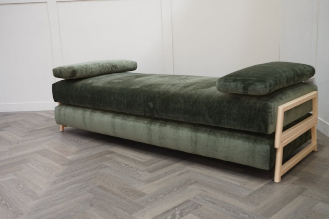 Duplet Daybed, Plush Chenille Moss Green