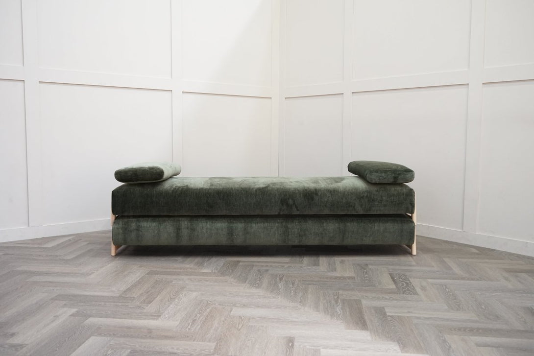 Duplet Daybed, Plush Chenille Moss Green