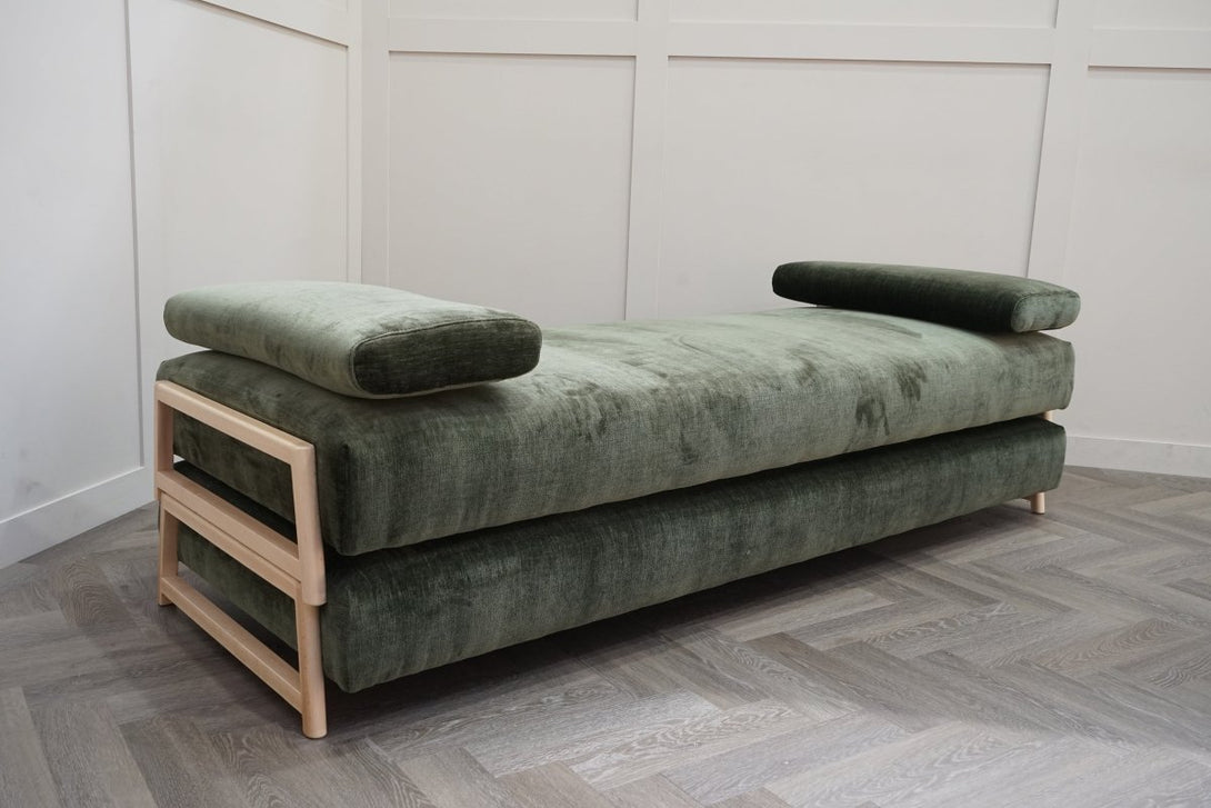 Duplet Daybed, Plush Chenille Moss Green