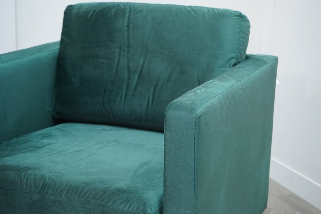 Eavis Armchair, Bottle Green Smooth Velvet