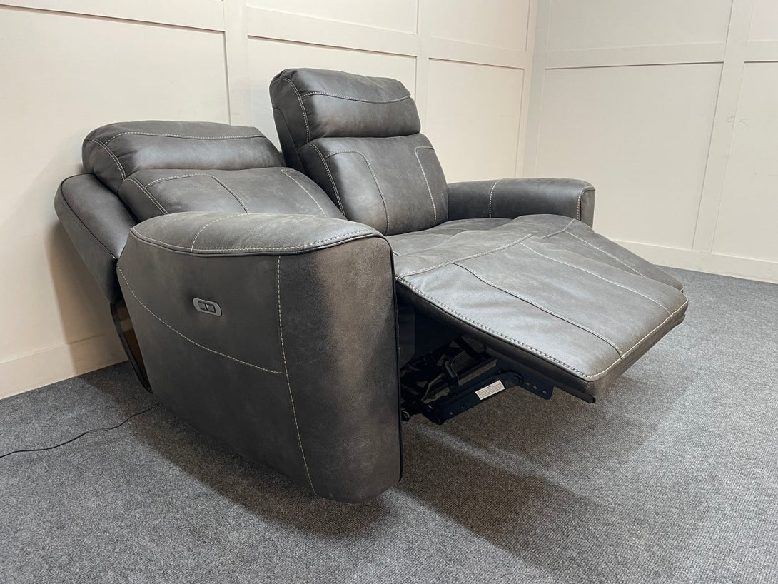 Eiger 2 Seater Power Reclining Sofa, Resilience Graphite