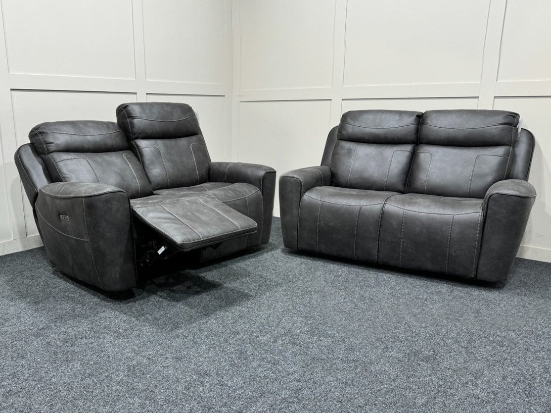 Eiger 2 x 2 Seater Sofas, Power Reclining, Resilience Graphite